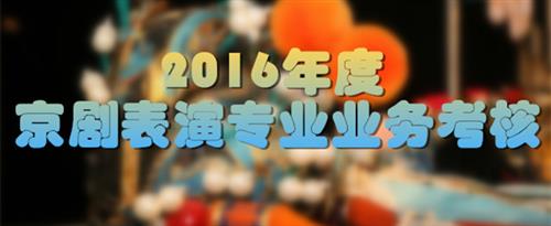 污污搞鸡巴视频爽爆操爆操爽国家京剧院2016年度京剧表演专业业务考...